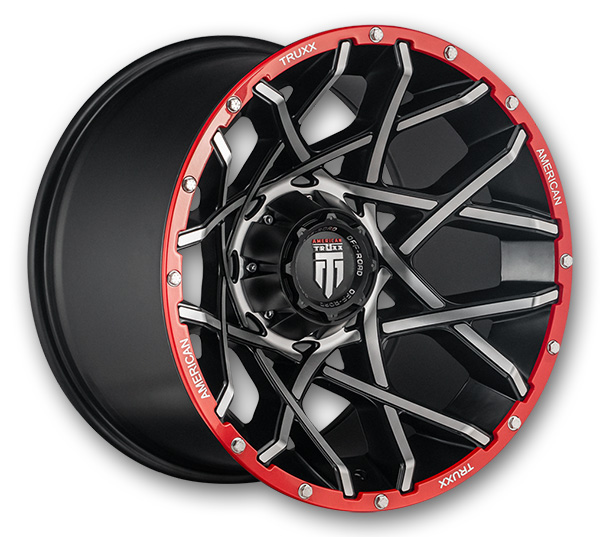 Black/Machined/Red Beadlock