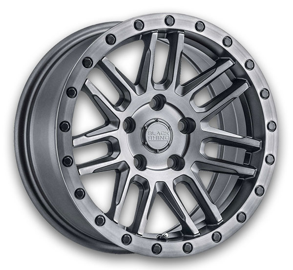 Matte Brushed Gunmetal w/ Black Bolts