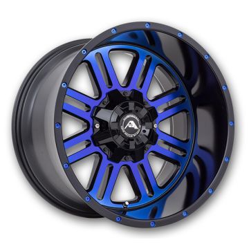 American Off-Road Wheels A106 20x14 Black Machine Face Blue Tint 6x135/6x139.7 -76mm 106.1mm