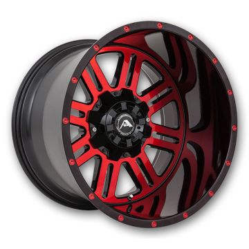 American Off-Road Wheels A106 22x12 Black Machine Face Red Tint 6x135/6x139.7 -44mm 106.1mm