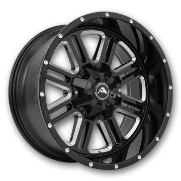American Off-Road Wheels A106 20x14 Black Milled Spoke 8x170 -76mm 125.2mm