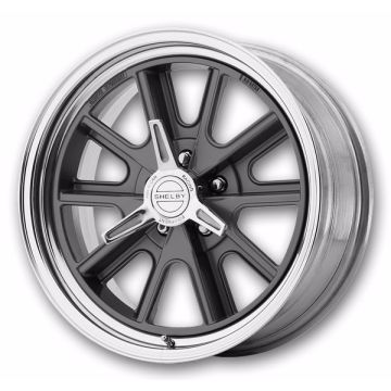 American Racing Wheels Shelby Cobra 17x9.5 Mag Gray Center Polished Barrel 5x114.3 -32mm 72.56mm