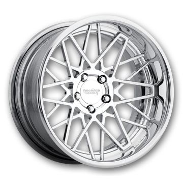 American Racing Forged Wheels VF502 Cross Up 2 Piece Forged 17x7 Polished  +0mm 72.56mm