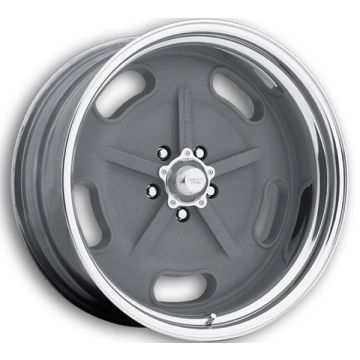 American Racing Wheels Salt Flat 17x11 Mag Gray Center Polished Barrel 5x114.3 +51mm 83.06mm
