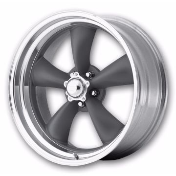 American Racing Wheels Classic Torq Thrust II 17x8 Mag Gray Machined Lip 5x127 -11mm 83.06mm