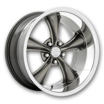 American Racing Wheels BOSS TT    18x9.5 Graphite With Diamond Cut Lip 5x120 -4mm 72.56mm