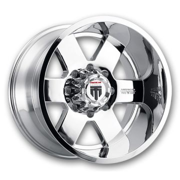 American Truxx Wheels AT-155 Armor 20x9 Chrome 5x127 -12mm 78.1mm