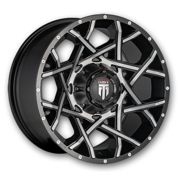 American Truxx Wheels AT-1901 Gridlock 17x9 Black/Machined 6x135/6x139.7 -12mm 106.1mm