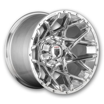 American Truxx Wheels AT-1901 Gridlock 18x9 Polished/Beadlock 8x180 -12mm 124.2mm
