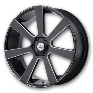 Asanti Black Label Wheels Apollo 24x9 Satin Black Milled 6x139.7 +15mm 106.25mm