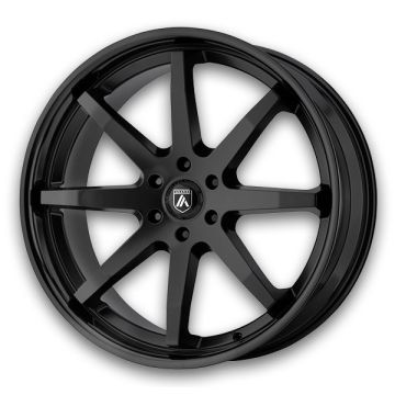 Asanti Black Label Wheels Kaiser 20x9 Satin Black Gloss Black Lip 5x114.3 +30mm 72.6mm
