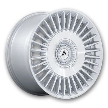 Asanti Black Label Wheels Tiara 20x9 Gloss Silver With Bright Machined Face 5x112/5x120 +27mm 74.1mm