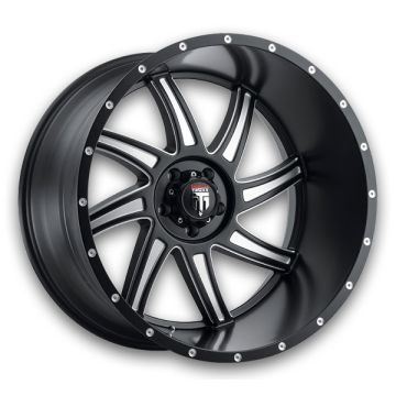 American Truxx Wheels AT-162 Vortex 20x10 Black Milled 6x135 -24mm 87.1mm