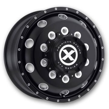 ATX Wheels AO400 Baja Dually 22.5x8.25 Gloss Black Milled - Front 10x285 +145mm 220.1mm