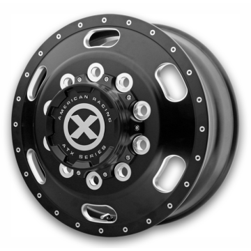 ATX Wheels AO402 Indy Dually 22x8.25 Satin Black Milled - Front 10x11.25 +145mm 220.1mm