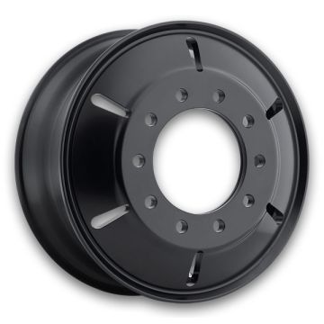 ATX Wheels AO403 Roulette Dually 22x8.25 Satin Black Milled - Inner 10x11.25 +144mm 220.1mm