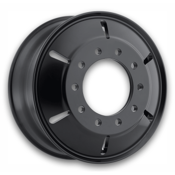 ATX Wheels AO403 Roulette Dually 22x8.25 Satin Black Milled - Rear 10x11.25 -168mm 220.1mm