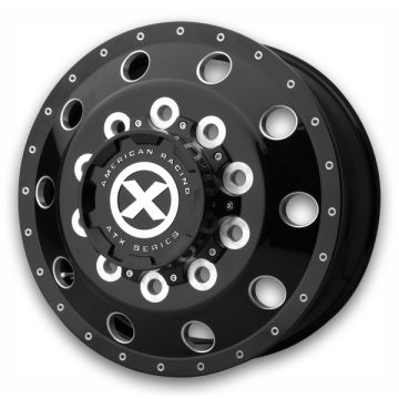 ATX Wheels AO405 Trex Dually 22x8.25 Gloss Black Milled - Front 10x11.25 +145mm 220.1mm