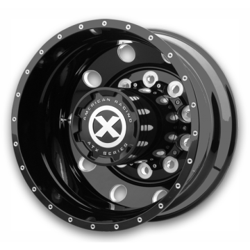 ATX Wheels AO405 Trex Dually 22x8.25 Gloss Black Milled - Rear 10x11.25 -168mm 220.1mm