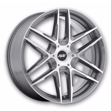 Avenue Wheels A613 17x7.5 Grey Machine Face 4x100 40mm 73mm