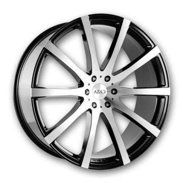 Azad Wheels AZ1970 22x9.5 Black Machined Face 5x115 +15mm 73.1mm