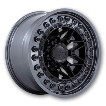 Black Rhino Wheels Alpha 20x10 Matte Black With Gunmetal Lip 8x180 -18mm 124.2mm