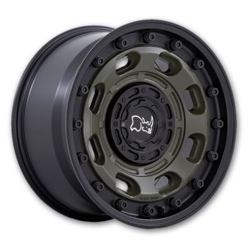 Black Rhino Wheels Atlas 16x8 Olive Drab Green With Black Lip 6x139.7 -10mm 106.1mm