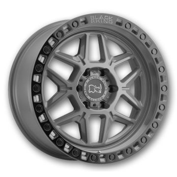 Black Rhino Wheels Kelso 18x9 Battleship Gray w/ Black Ring 6x139.7 -12mm 112.1mm