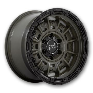 Black Rhino Wheels Legion 17x9 Olive Drab Green W/ Black Lip 5x127 +0mm 71.5mm