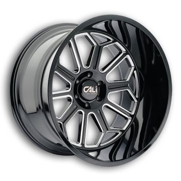 Cali Off-Road Wheels 9117 Auburn 20x9 Black / Milled 5x127 -12mm 71.6mm