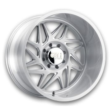 Cali Off-Road Wheels 9112 Gemini 20x10 Brushed and Clear Coat 8x165.1 -25mm 125.2mm