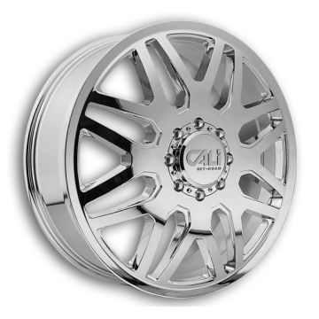 CALI OFF-ROAD Wheels 9115D Invader Dually 22x8.25 Chrome - Front 8x200 +115mm 142mm