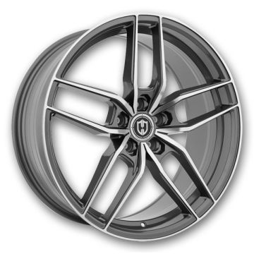 Curva Wheels CFF25 18x8.5 Gun Metal Machine Face 5x114.3 +35mm 73.1mm