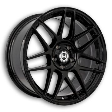 Curva Wheels CFF300 18x8.5 Gloss Black 5x120 +35mm 72.6mm