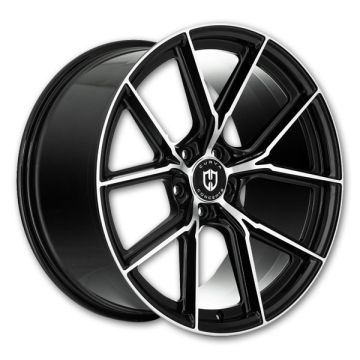 Curva Wheels CFF70 20x8.5 Black Machined Face 5x114.3 +38mm 73.1mm