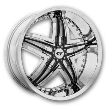 Diablo Wheels Blitz 20x8.5 Chrome with Black Inserts 5x112/5x114.3 +35mm 73.1mm