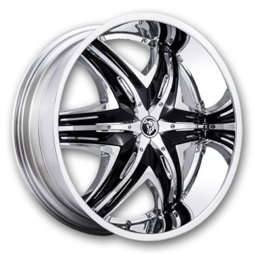 Diablo Wheels Elite G2 22x9.5 Chrome with Black Inserts  +13mm 73.1mm