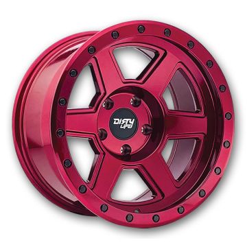 Dirty Life Wheels 9315 Compound 17x9 Crimson Candy Red 6x135 -12mm 87.1mm