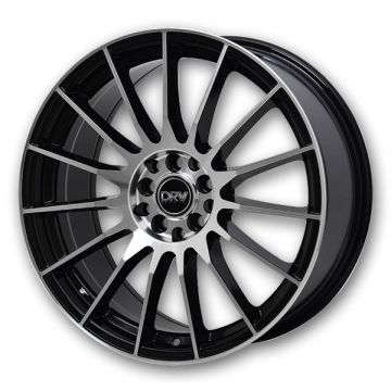 DRW Wheels D15 17x7 Black Machined Face 4x100/4x114.3 +40mm 73.1mm