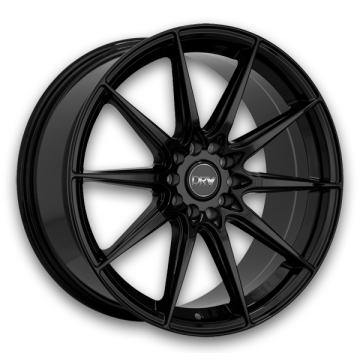 DRW Wheels D19 18x8 Gloss Black 5x108/5x114.3 +38mm 73.1mm