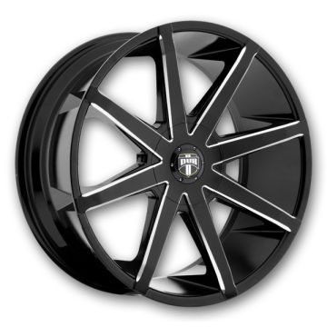 Dub Wheels Push 20x8.5 Gloss Black Milled  +27mm 78.1mm