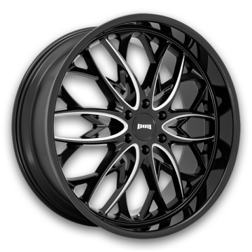 Dub Wheels OG 22x9.5 Gloss Black Milled 6x139.7 +25mm 106.1mm