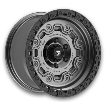 Fittipaldi Offroad Wheels FT100 17x9 Anthracite with Black Ring 6x139.7 -12mm 106.2mm