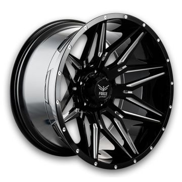 Force Offroad Wheels F34 20x10 Black Milled 6x139.7 -18mm 106.1mm