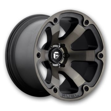 Fuel Wheels Beast 16x8 Matte Black Double Dark Tint 6x139.7 +1mm 108mm
