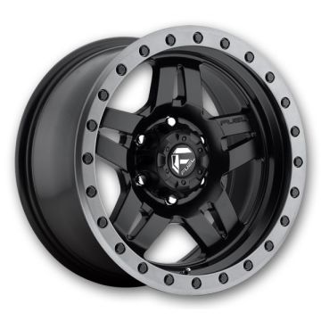 Fuel Wheels Anza 17x8.5 Matte Black Gun Metal Ring 5x127 -6mm 78.1mm