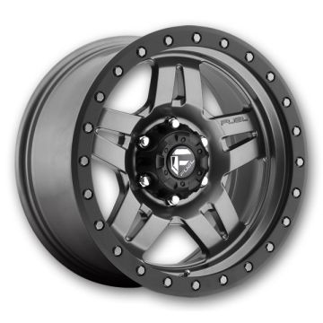 Fuel Wheels Anza 17x8.5 Matte Gun Metal Black Bead Ring 6x139.7 +6mm 108mm