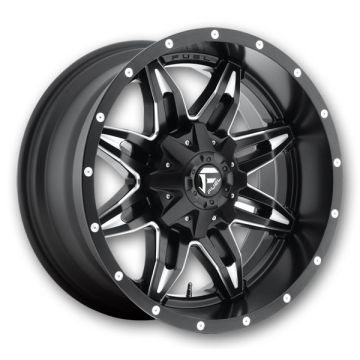 Fuel Wheels Lethal 15x8 Matte Black Milled 5x114.3/5x120 -18mm 72.6mm