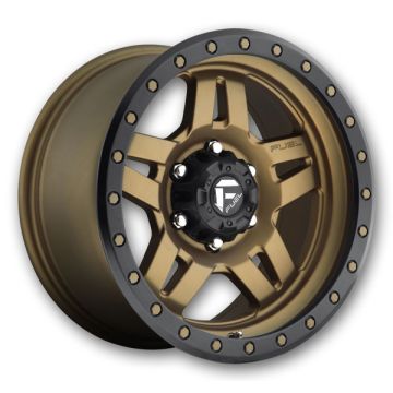 Fuel Wheels Anza 17x8.5 Matte Bronze Black Bead Ring 5x127 -6mm 78.1mm