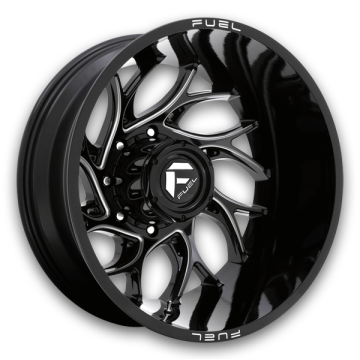 Fuel Wheels Runner Dually 20x8.3 Gloss Black Milled - Rear 8x165.1 -265mm 121.5mm